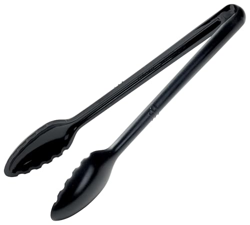12" Black Curved Serving Tongs (12" / Curve / Black)
