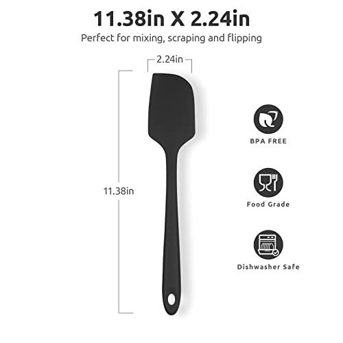 Silicone Large Spatula (Black / 11.4in)
