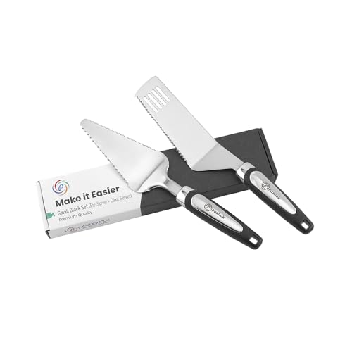 Pie Server Spatula and Cake Cutter Slicer (10 inches / Black)