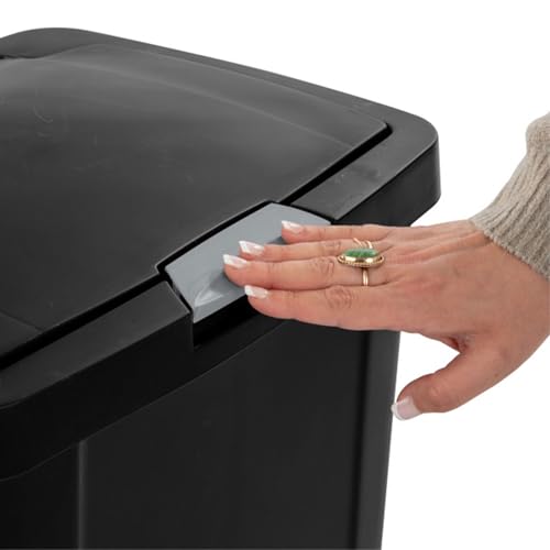 13 Gallon TouchTop™ Wastebasket (13 Gallon / Black)