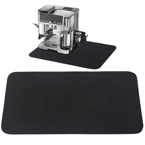 Espresso Coffee Mat for Luxe Cafe Accessories Espresso Machine Accessories (16''x24'' black)