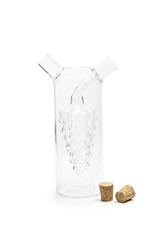 7050 Run Grape Motif Oil and Vinegar Cruet Dispenser Bottle (Grape Motif)