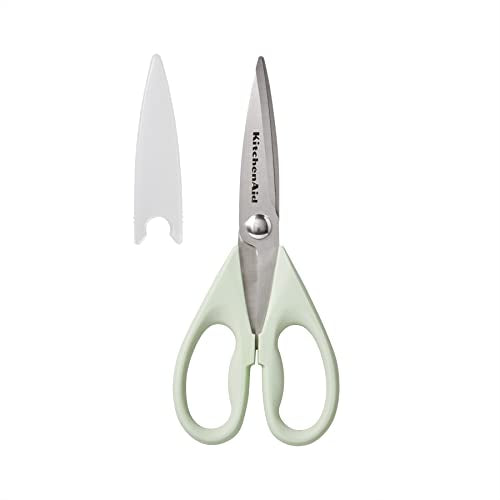 All Purpose Kitchen Shears with Protective Sheath Durable Stainless Steel Scissors (Pistachio / 1 Pack)