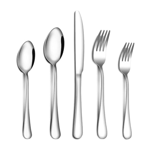 40 Piece Silverware Set for 8 (Silver)