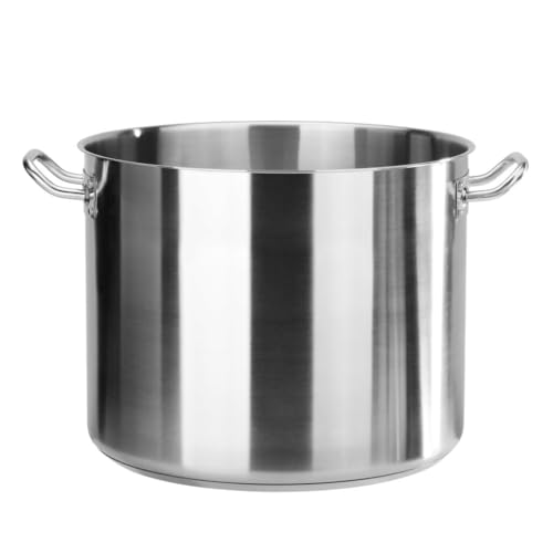 32 Qt Stainless Steel Stock Pot with Cover (32 QT)