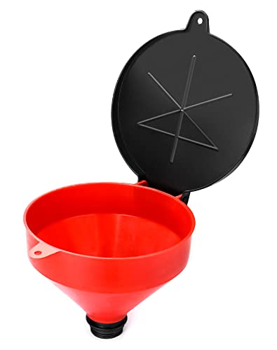 4 Quart Lockable Drum Funnel with Removable Screen Filter