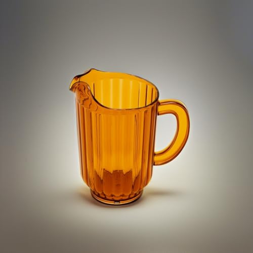 G.E.T. 60 oz Amber Plastic Pitcher with Handle (1 Pitcher / 60 Ounces / Amber)