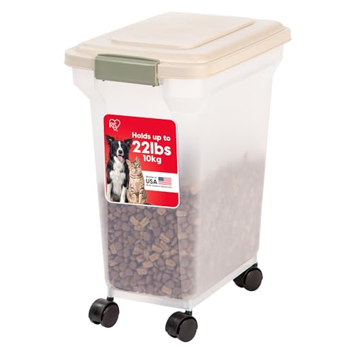 Dog Food Storage Container (22 lbs / Almond)