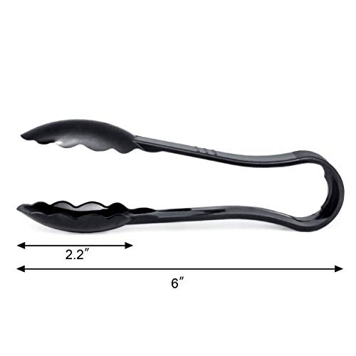 Utility Tong High Heat Polycarbonate Plastic (Black (Set of 12))