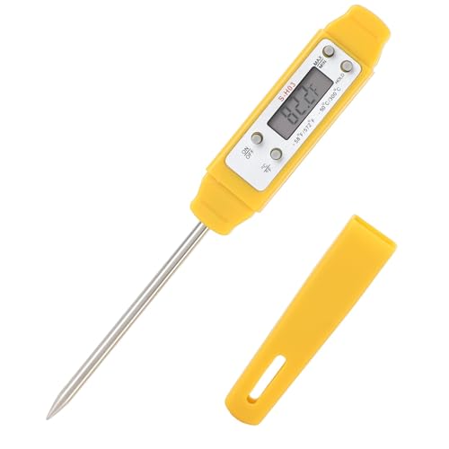 Digital Food Thermometer Automatic Calibration Pen High Accuracy Electronic Pocket Thermometer Yellow Home and Family Appliance and Decor (Yellow)