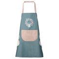Women Kitchen Apron with Hand Wipe Pockets (Blue)
