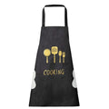 Women Kitchen Apron with Hand Wipe Pockets (Black)
