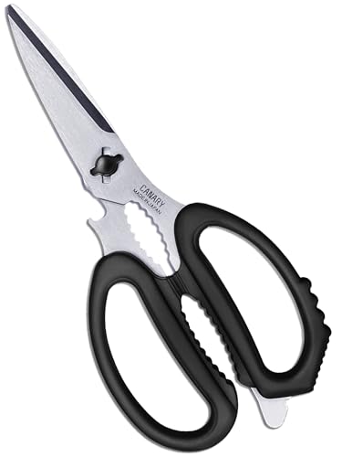 Japanese Kitchen Scissors Heavy Duty 8.2" (8.2" Heavy-Duty (Black))