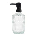 Clear Glass Soap Dispenser with Black Pump (Clear)