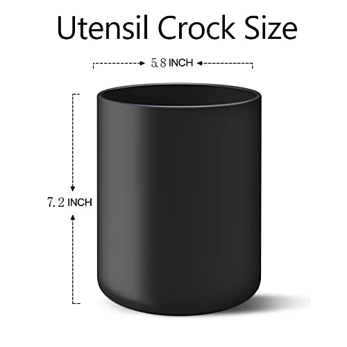 Black Kitchen Utensil Holder for Countertop (BLACK / 7.2)
