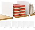 6 Pcs White Acrylic Shelf Dividers (White / 6 PCS)