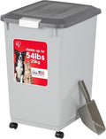 Dog Food Storage Container (54 lbs / Gray/Dark Gray)