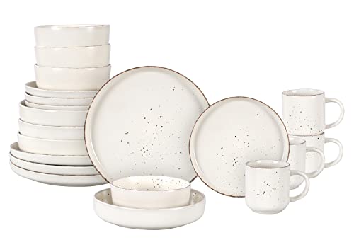 HomeVSS 20 Piece Dinnerware Set (Service for 4 - 20pc Set / Matte White)