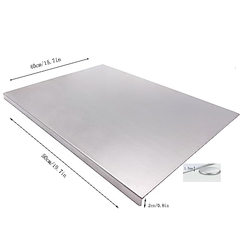 Stainless Steel Cutting Boards for The Kitchen (19.7"L x 15.7"W)