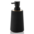 Small Soap Dispenser for Bathroom and Kitchen Bamboo Decor Black (Bamboo Black)