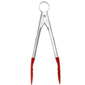 Stainless Steel Silicone Mini Tongs (7" / Red)