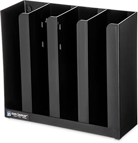 Portion Cup and Lid Organizer Fits 2 (Black / 4.25" x 10.25" x 12")