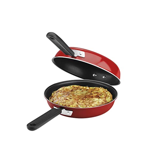 FP2-24R 10-Inch Nonstick Set Frittata Non-Stick Sauce Pan, Red (Red / 10-Inch)