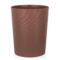 Plastic Small Bathroom Trash Can Wastebasket Garbage Can (Brown / 1.8 Gallon/1 Pack)