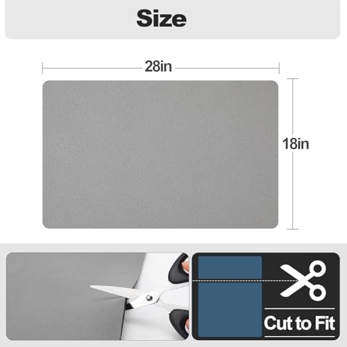 Dish Drying Mat for Kitchen Counter (Gray / 18" x 28")