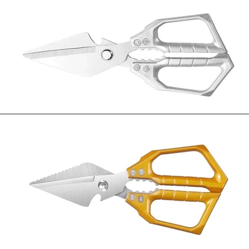 Heavy Duty Stainless Steel All Purpose Kitchen Scissors Silver (Silver)