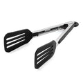 Cooking Tong 9 inches Stainless Steel Kitchen Silicone Serving Tong (9 inch / Black)