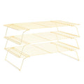 Cooling Rack for Cooking Baking 3 Tiers (Gold / 16"x10"-3Tier)