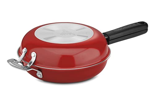 FP2-24R 10-Inch Nonstick Set Frittata Non-Stick Sauce Pan, Red (Red / 10-Inch)