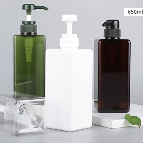 Plastic Pump Bottle Refillable Lotion Soap Dispenser 22oz White 2 Pack (22oz/650ml / White)