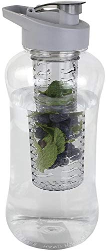 Large (60 oz - Half Gallon) Fruit Infuser Water Bottle BPA Free (60oz Infuser Bottle)