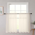 Cafe Curtains 36 Inch Length Tier 2 Pieces (Cream / 42"W x 36"L (Pack of 2))