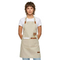 Chef Apron for Men Women with Pockets Adjustable Neck Strap (Beige)