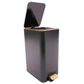 Bathroom Trash Can with Lid (Black)