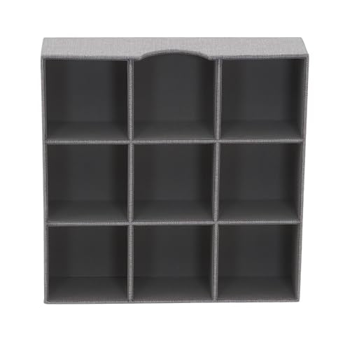 Grey 728 1 Deep 9 Section Drawer Organizer Box for Storage 12 in x 3.13 (Grey)