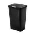 TouchTop Plastic Wastebasket (16 Pack / Black)