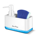 Dish Soap Dispenser with Sponge Holder (White)