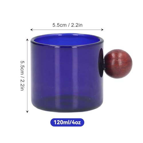 Glass Espresso Cups (Blue)