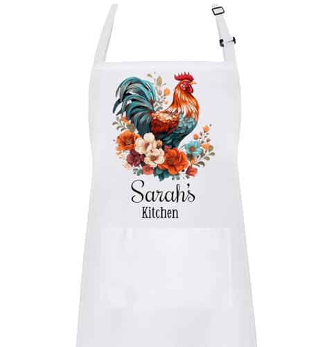 Floral Chicken Rooster Baking Apron (Adult Apron)
