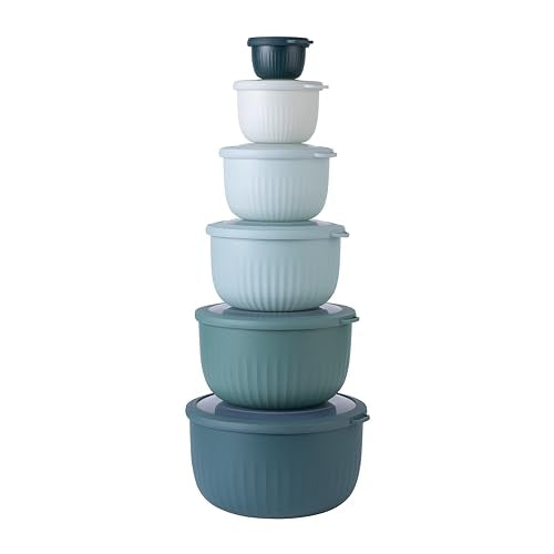 Prep Bowls with Lids (Teal / 12 Piece Set - Deep Bowls)