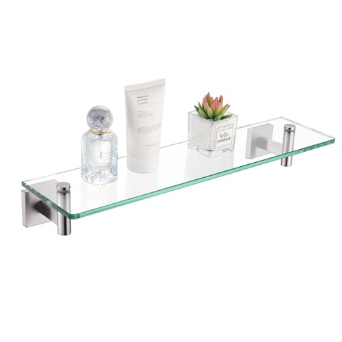 Floating Shelf Bathroom Wall Mount Shelves 20 (Brushed Nickel / 20-Inch)