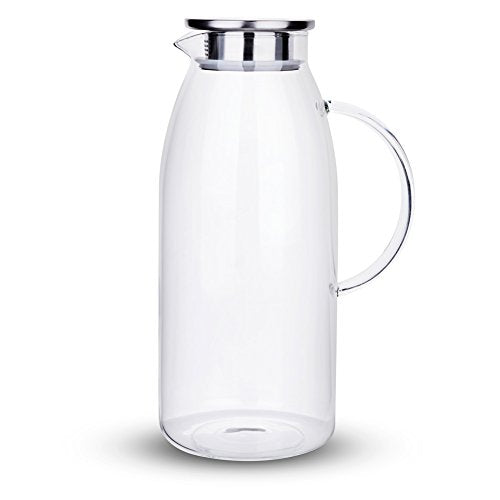 100 Ounces Large Glass Pitcher with Lid (100 Ounces)