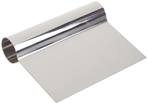 5 1/4" x 4 1/4" Stainless Steel Dough Scraper (Stainless Steel Handle / 5.25 inches x 4.25 inches)
