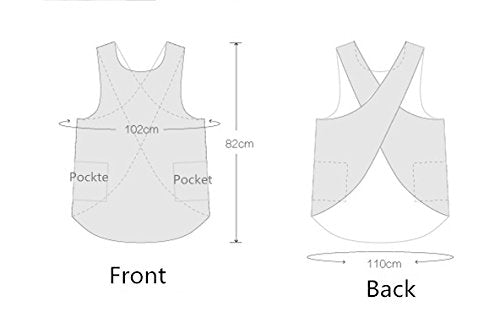 Soft Cotton Linen Apron Solid Color Halter Cross Bandage Aprons Japanese Style X Shape Double Pockets Round Skirt Kitchen Cooking Clothes Chef Summer Fit (Light Grey)