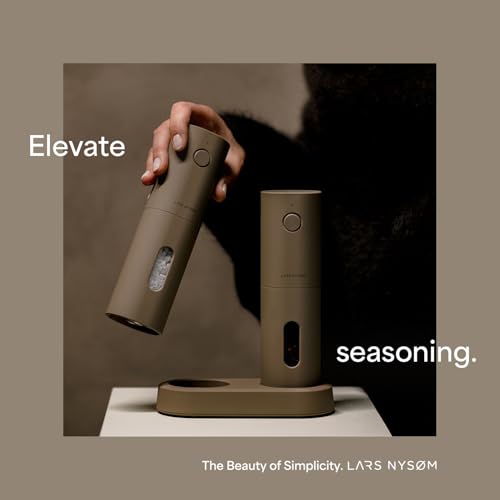 Electric Salt and Pepper Grinder Set (Sage Green)