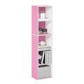 PASIR Book Shelf (White/Pink / 5-Tier Cube)